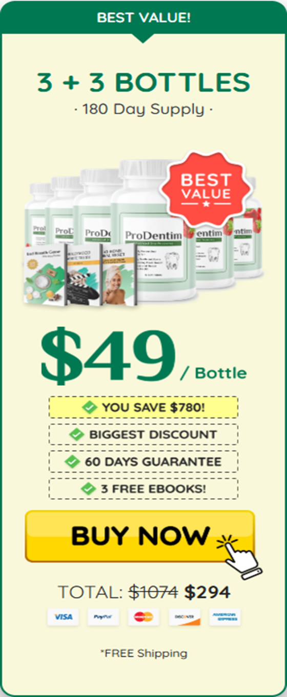 prodentim 180 day supply